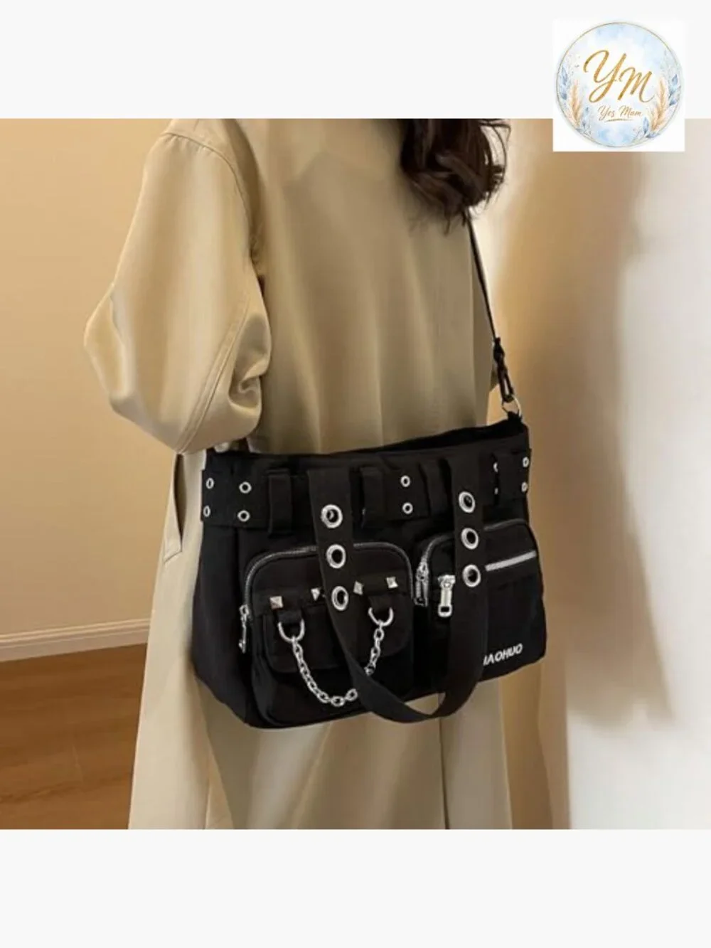 Steampunk Gothic Messenger Bag Canvas Shoulder Crossbody Bag Unisex